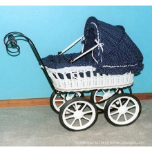 (BC-BA1007) High Quality Handmade Willow Baby Stroller